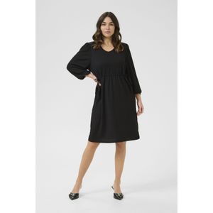 Kaffe - Katrine - Jurk - Zwart - Knielengte - V-hals