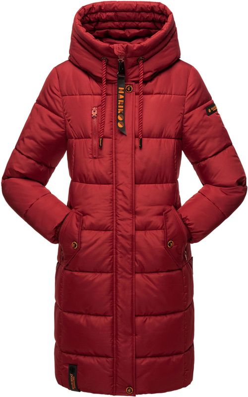 Marikoo dames winterjas – Lange gewatteerde jas met capuchon & zakken