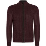 Cappuccino Italia Sweaters Cable Cardigan Burgundy Rood