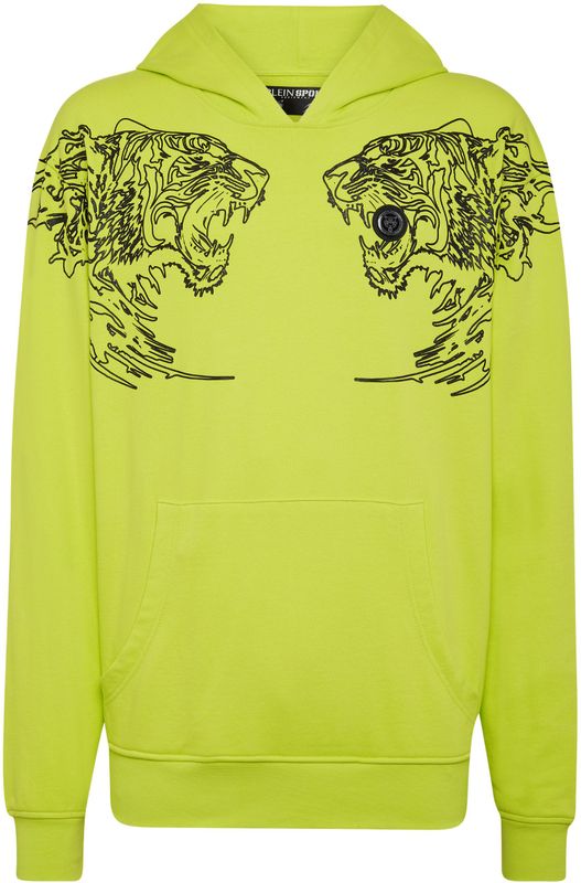 Plein Sport - Hoodie Sweatshirt Tijger - Geel - Katoen