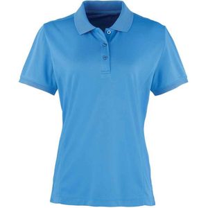 Premier Dames/Dames Coolchecker Piqué Poloshirt (Saffierblauw)