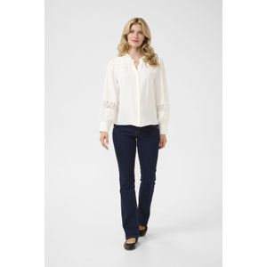 Cream - Blouse 'Luna' - Wit - Klassieke Blouse - Lange Mouw