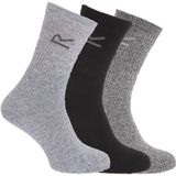 Regatta - Geweldige Outdoors Heren Katoenen Rich Casual Sokken (3 per Verpakking) (Grijs)