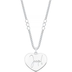 Joop Ketting met hanger voor dames, sterling zilver 925, hart