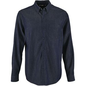 SOLS Heren Barry Denim Shirt met lange mouwen (Denim Brut)