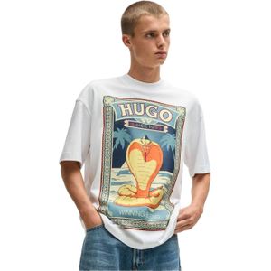 Hugo Grafisch T-shirt Heren Dicobri (Wit)