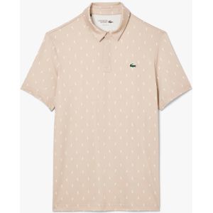 Heren Lacoste Sport Regular Fit UV Protect Golf Poloshirt in Beige