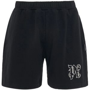 Palm Angels monogram statement zwarte sweatshort