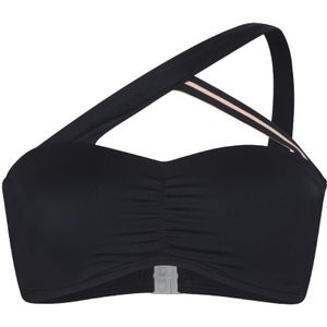 LingaDore One Shoulder Bandeau Bikini In Zwart - Maat 38