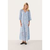Part Two - Berit - Jurk - Navy - Viscose - 7/8 Lengte - Driekwart Mouw