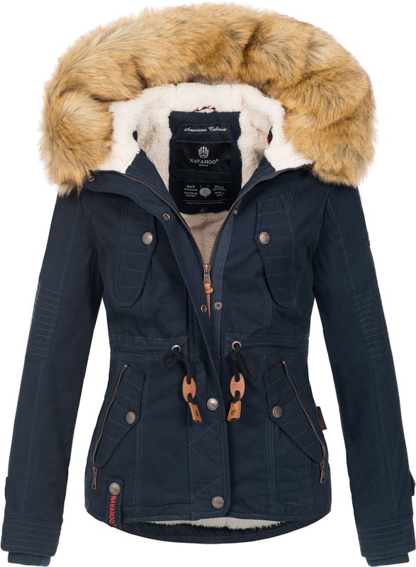 Navahoo - Pearl - Dames Winterjas - Korte Parka - Warm - Teddyvoering