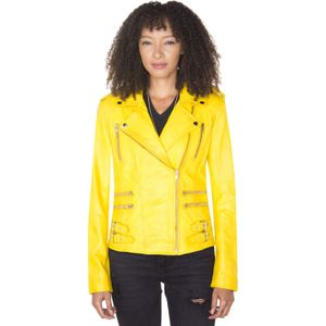 Dames - Bikerjack - Leren - Vintage - Brando Orlando