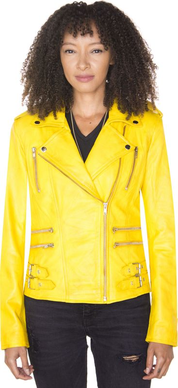 Dames - Bikerjack - Leren - Vintage - Brando Orlando