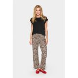 Casual broek Regular fit Black Reg Leo leopard