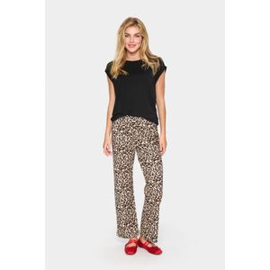 Casual broek Regular fit Black Reg Leo leopard
