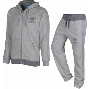 Adidas Originals Heren SPO Zip Through Trainingspak Set Grijs - Maat S