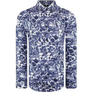 Ted Baker - Uldale - Overhemd - Wit/Blauw - Peterselieprint