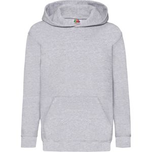 Fruit Of The Loom Kinder Unisex Sweatshirt Met Capuchon / Hoodie (Heater Grijs)