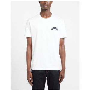 Heren Paul en Shark T-shirt met opgedrukt logo van organisch katoen in wit