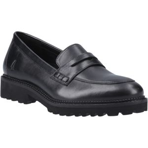Hush Puppies Grazia Meisjes Zwarte Leren Mocassins