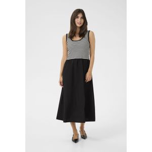 Jurk Fitted black white