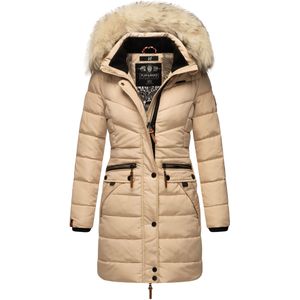 Navahoo - Paula - Winterjas - Beige - Gewatteerd - Lang - Met Capuchon