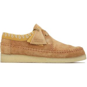 Men's Clarks Originals Weaver Suede Shoes In Tan - Maat 43