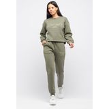 Tom Barron - Sportpak - Kaki/Wit - Sweatstof - Lange Mouw