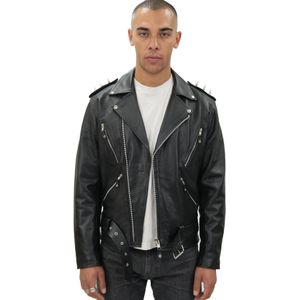 Brando - Ghostrider - Bikerjack - Zwart - Leren