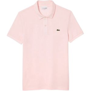 Lacoste Heren L.12.12 Pique Slim Poloshirt (Lichtroze)