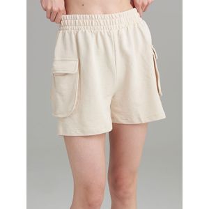 Short en coton peigné coupe décontractée avec poches