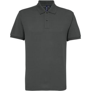Asquith & Fox Heren Poloshirt met korte mouwen Prestatiemengsel (Houtskool)