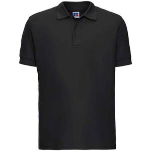 Russell Heren Ultimate Piqué Katoen Poloshirt (Zwart)