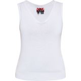 Mymo - Slipover - Wit - Gebreid Vest - V-hals