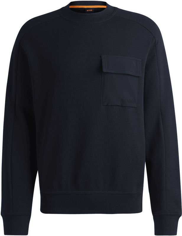 Hugo Boss - Blauwe Sweater - Met Logoborduring