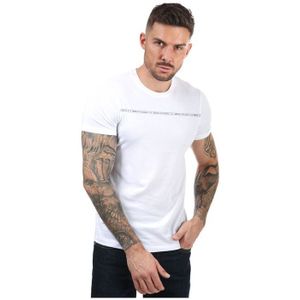 Armani Exchange Logo T-Shirt Voor Heren In White - Maat S