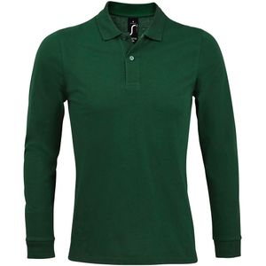 SOLS Heren Perfecte Lange Mouw Piqu Polo Shirt (Fles groen)