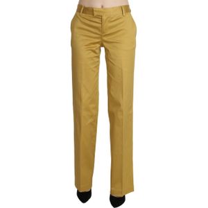 Just Cavalli Mosterdgele Rechte Formele Broek