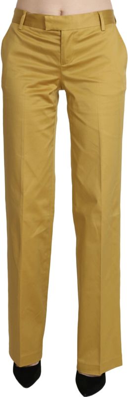 Just Cavalli Mosterdgele Rechte Formele Broek