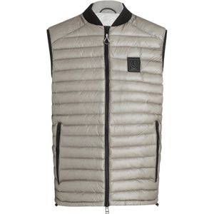 Belstaff Airframe beige glanzende gilet met donsvulling
