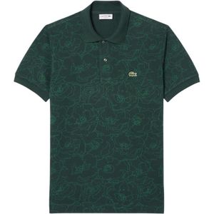 Lacoste Heren L.12.12 Bloemen Klassiek Polo Shirt (Groen)