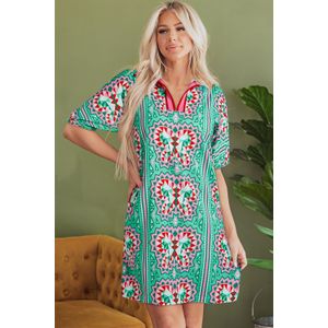 Geometrische Print Casual Jurk