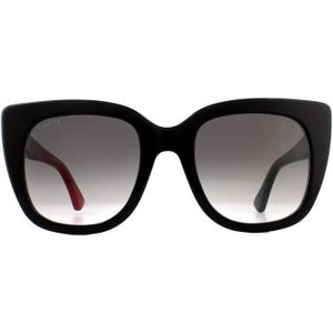 Gucci Cat Eye Dames Zwart Met Rode En Groene Bruine Gradiënt Zonnebril | Sunglasses