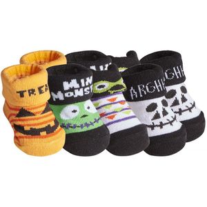 Sock Snob - Tick Tock Baby Halloween Sokken voor Baby's - 4 Paar in Organza Zak - Halloween