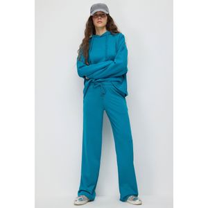 Verstelbare Taille Zachte Touch Wijde Pijp Sweatpants