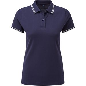 Asquith & Fox Dames/Dames Klassieker Fit Polo (Marine / Wit)