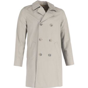 A.P.C. Dubbelbreasted Jas in Grauwe Katoen