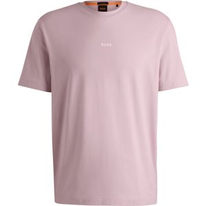 Heren Boss Logo Print T-shirt in paars