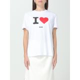 Msgm - T-shirt - Wit - Dames - Grafische Print