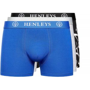 Henleys Heren Henline Assorted Designs Boxershorts (Set van 3) (Veelkleurig)